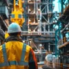 Técnico en una planta de biomasa