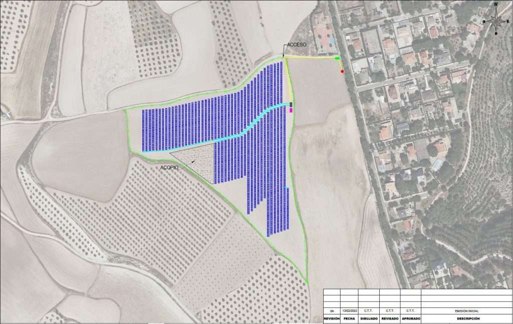 LayOut de Proyecto Fotovoltaico Val de Cuadros