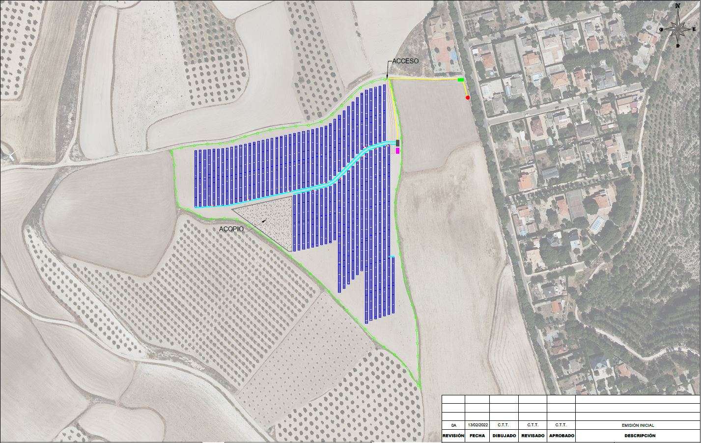 LayOut de Proyecto Fotovoltaico Val de Cuadros